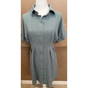 Gilli Mint Green Short Sleeve Dress Size M NWT